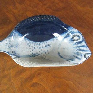 Leon Kula Pottery Fish Vintage Ceramic Signed Platter